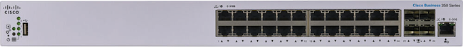 Cisco CBS350-24XT avec 24 ports 10G RJ45 et 4 ports 10G SFP+