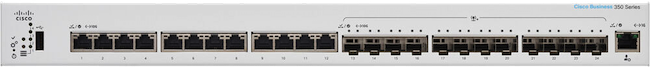 Cisco CBS350-24XTS avec 12 ports 10G RJ45 et 12 ports 10G SFP+