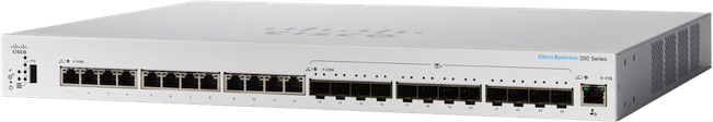 Cisco CBS350-24XTS avec 12 ports 10G RJ45 et 12 ports 10G SFP+