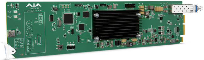 AJA OpenGear Converter 4K/UltraHD 12G-SDI vers HDMI 2.0 (via fibre ST)