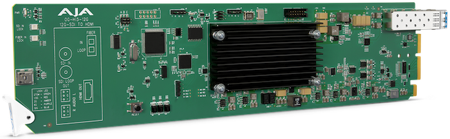 AJA OpenGear Converter 4K/UltraHD 12G-SDI vers HDMI 2.0 (via fibre LC)