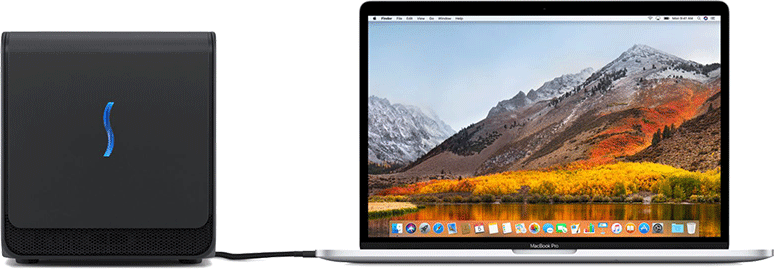 Le eGPU est une realite officielle avec mac OS 10.13.4 Atreid Integrateur post production SAN MAM NearLine Deep Archive Workstations SuperMicro HP Apple Atreid