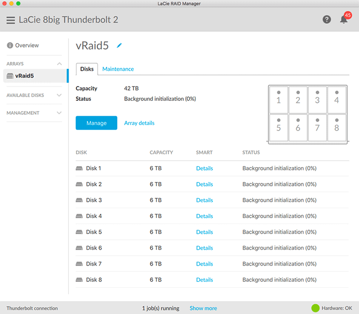 Découverte du LaCie Raid Manager v2.0
