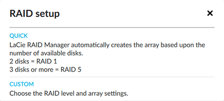 Découverte du LaCie Raid Manager v2.0