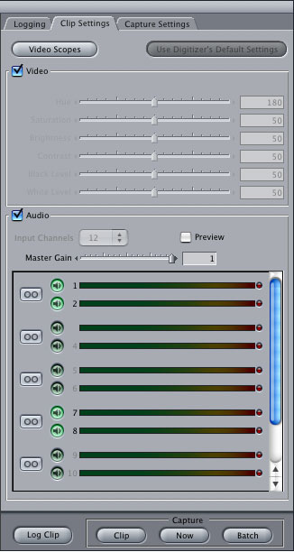 Impossible de faire un Insert audio sur un magnétoscope Beta SP avec Final Cut Pro