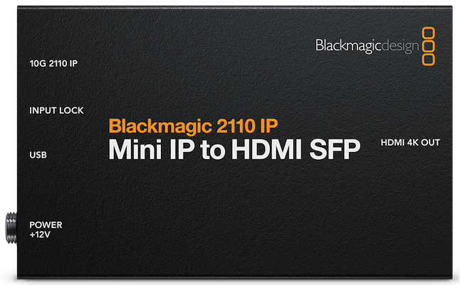 Blackmagic 2110 IP Mini IP to HDMI SFP