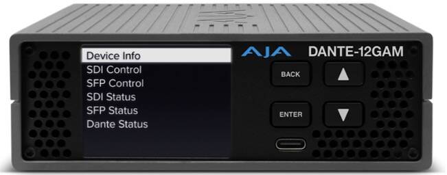 AJA DANTE-12GAM-TR-BNC (SFP inclus)