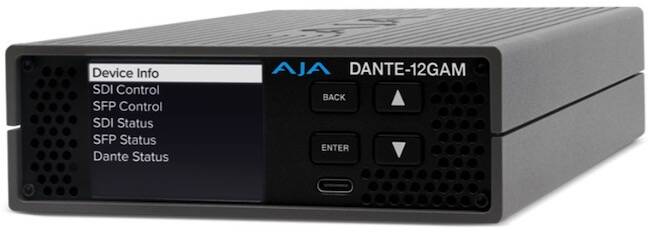 AJA DANTE-12GAM-TR-BNC (SFP inclus)