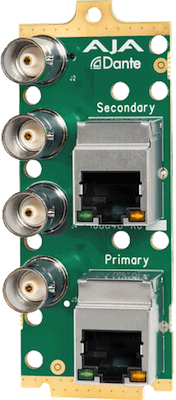 AJA OpenGear 12G-SDI vers DANTE 64 canaux