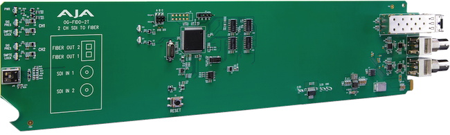 AJA OpenGear dual 3G-SDI vers fibre optique LC multi mode