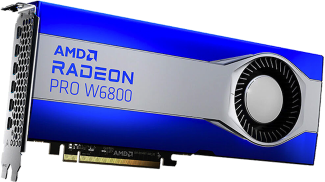 AMD Radeon Pro W6800 avec 32 Go de mémoire GDDR6