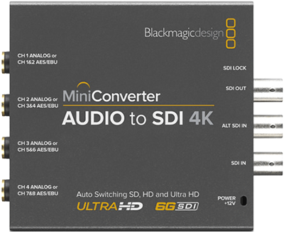 BMD Mini Convertisseur Audio vers SDI 4K