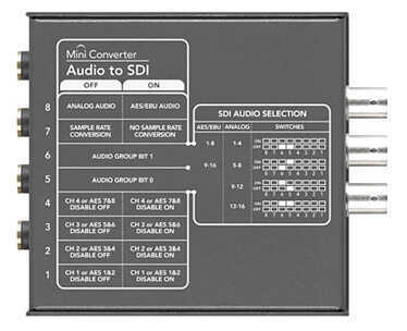 BMD audio vers SDI