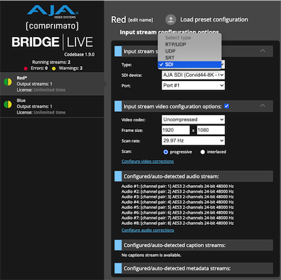 AJA Bridge Live 12G