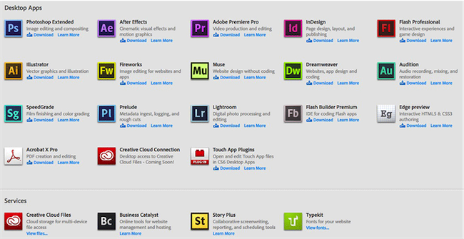 Adobe Creative Cloud abonnement Equipe