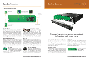 OpenGear Converter - Analogique vers SDI