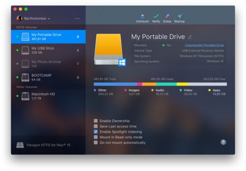 Paragon Microsoft NTFS pour Mac