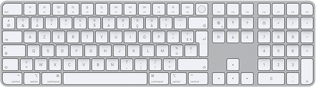 Magic Keyboard avec Touch ID et pavé numérique - Français - Touches blanches