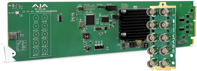 AJA OpenGear Embeddeur/désembeddeur audio AES/EBU 16 canaux