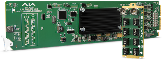 AJA OpenGear Embeddeur/désembeddeur audio analogique 12G-SDI