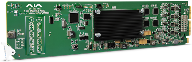 AJA OpenGear Embeddeur/désembeddeur audio analogique 12G-SDI