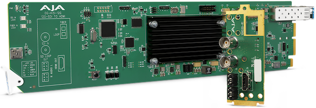 AJA OpenGear Converter 4K/UltraHD 12G-SDI vers HDMI 2.0 (via fibre LC)