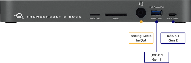 OWC Dock Thunderbolt 3 (gris sidéral)
