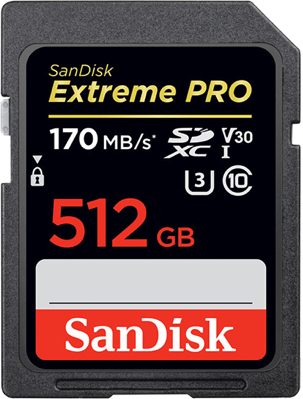 SanDisk SDXC 512 Go Extreme Pro (Class 10, U3)