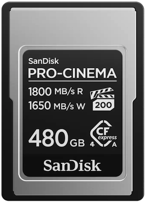 SanDisk® CFexpress™ PRO-CINEMA Type A de 480 Go