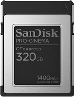 Futon Boutique SanDisk® CFexpress™ PRO-CINEMA Type B de 320 Go
