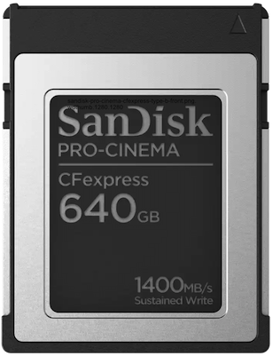 SanDisk® CFexpress™ PRO-CINEMA Type B de 640 Go