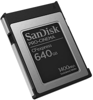 Futon Boutique SanDisk® CFexpress™ PRO-CINEMA Type B de 640 Go