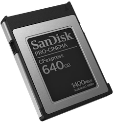 SanDisk® CFexpress™ PRO-CINEMA Type B de 640 Go
