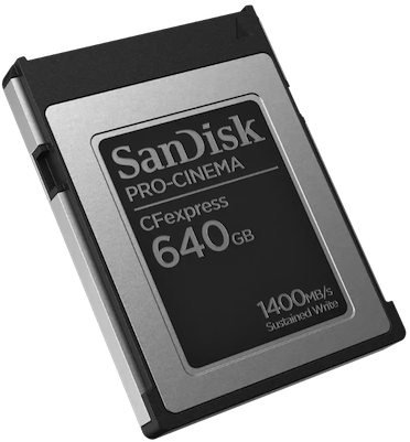 SanDisk® CFexpress™ PRO-CINEMA Type B de 640 Go