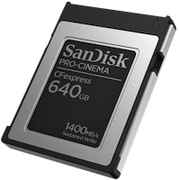 Futon Boutique SanDisk® CFexpress™ PRO-CINEMA Type B de 640 Go