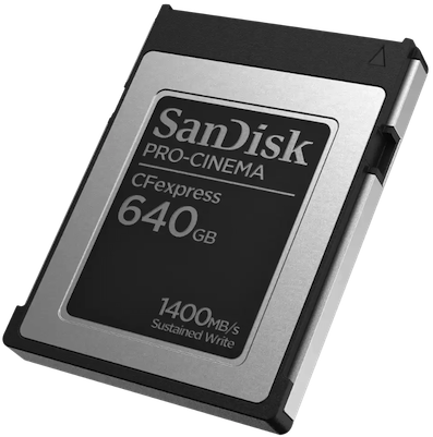 SanDisk® CFexpress™ PRO-CINEMA Type B de 640 Go