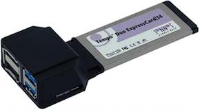 Sonnet Tempo Duo ExpressCard/34 USB 3.0 et eSATA 6G